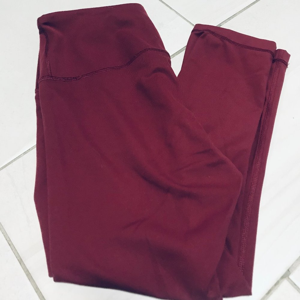 Yogalicious Capri Yoga Legging Maroon Burgundy